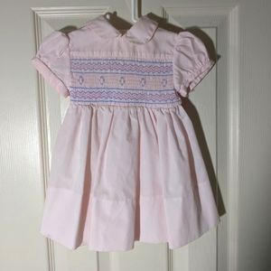 Vintage Pink Smocked Dress